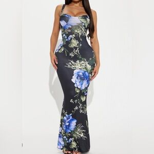 Fashion Nova Valeria floral maxi dress